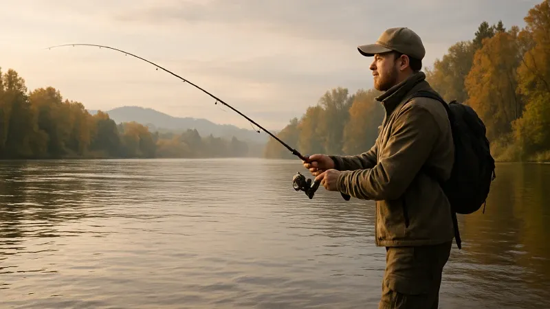 Fishing near Salem, Oregon
