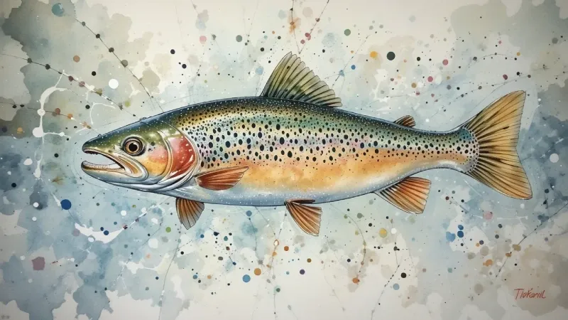 Trout fishing near Salem, Oregon